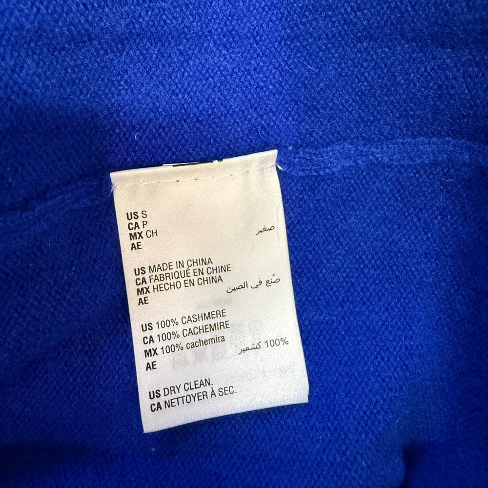 Charter Club Luxury 100% Cashmere Women's V-Neck Blue Sweater R13C - Picture 6 of 7